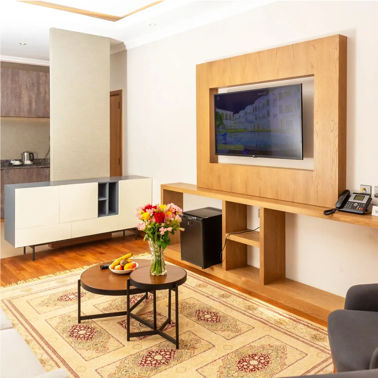 One Bedroom Suite - work desk and entertainment area